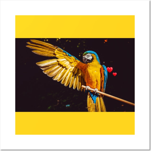 Blue and Yellow Macaw Wall Art by Queen of the Minivan
